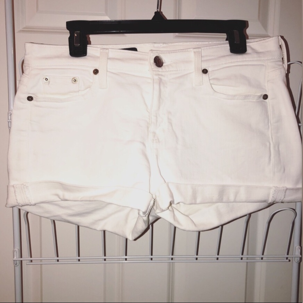 J Crew white denim shorts